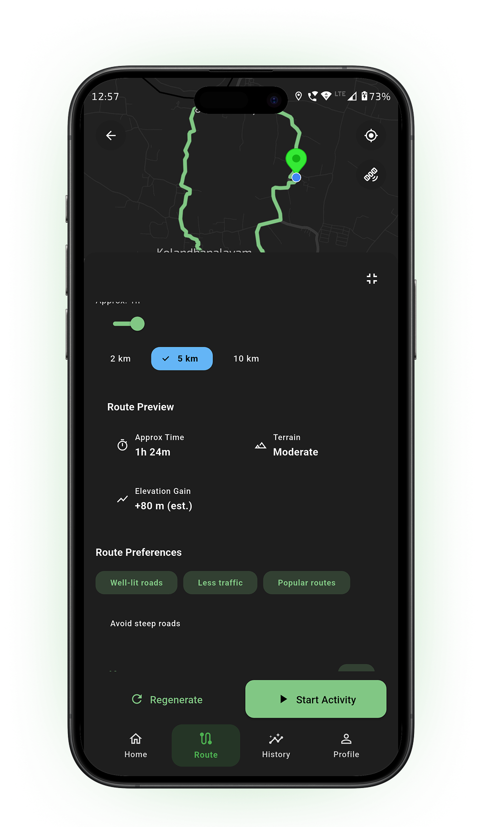 runroute route generation page